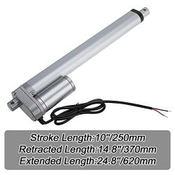 Erfo DC 12V 10inch Stroke Linear Actuator with Mounting Bracket,Heavy Duty Linear Electric Actuator,Stroke Electric Actuators for Recliner TV Table Lift