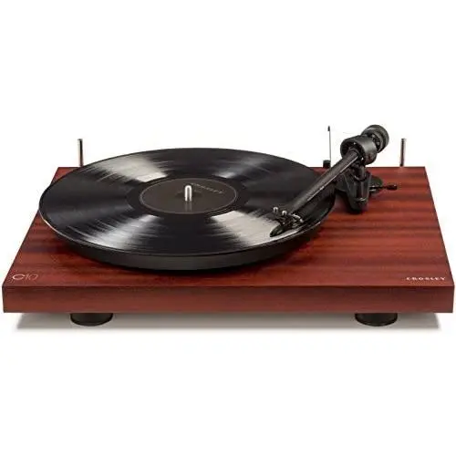 Crosley C10A-MA Turntable Rotative à Bois Massif, Ébène, Moteur Synchrone à Faible Vibration Crosley C10A-MA Turntable Rotative à Bois Massif, Ébène, Moteur Synchrone à Faible Vibration