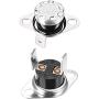 uxcell KSD301 Thermostat 45°C/113°F 10A Normally Open N.O Adjust Snap Disc Temperature Switch for Microwave Oven Coffee Maker 2pcs