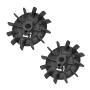 MECCANIXITY 12 Impeller Plastic Motor Fan Vane Heat Dissipation Vane Round Wheel 13.5-14mm Inner Dia Black, Pack of 2