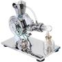 Teerwere Stirling Engine Motor Stirling Engine Model Electric Generator Physics Experiment Steam Power Toy (Color : Silver, Size : One Size)