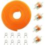 PRO BAT 9.85-Foot Length Stretchy 0.2 I.D. Fuel Line+8pcs 0.35