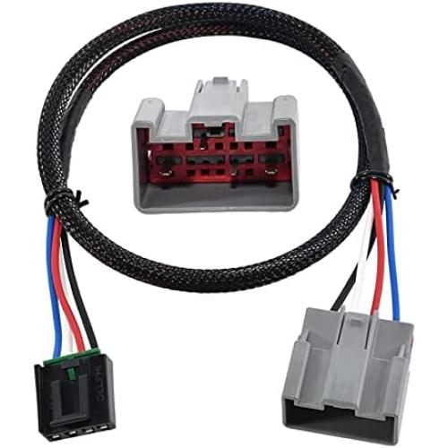 RED WOLF Trailer Brake Control Wiring Harness Adapter Connector for 2009-2019 Ford F-150/Flex/Lincoln, 2019-2021 Bronco Fit Brake Controller to Towing Hitch Trailer Motorhome