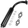 FVRITO Exhaust Muffler Pipe and gasket nut kit for 2 stroke 49cc 60cc 66cc 80cc Engines Gas Motorized Bicycle Motor Bikes Black