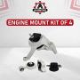 Engine Motor and Transmission Mount Set of 4 - Fits Nissan Altima 2007-2012 2.5L Automatic Transmission - Replaces A4339, A4340, A4350, A4353 - Front, Right, Left, Rear Mount