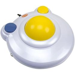BIGtrack 2.0 Trackball - for Users who Lack Fine Motor Skills to Use a Mouse. A Big 3” Trackball with 2 Blue (Left and Right) Mouse Buttons - #12000006