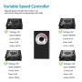 Qirssyn 120mm AC Powered Fan Variable Speed Controller, Strong Airflow AC 110V to 220V for Receiver LED Lights Amplifier DVR Playstation Component Cooling