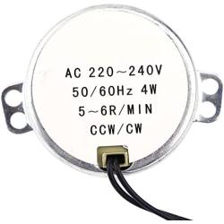 Walfront TYC-50 Turntable Synchronous Synchron Motor 50/60Hz AC 220~240V CCW/CW 4W (5-6RPM), Dedicated Motor