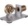 Teerwere Stirling Engine Motor Metal Single Cylinder Flame Licker Engine Vacuum Stirling Engine Model Toy with Double Bearing Support (Color : Gold, Size : One Size)