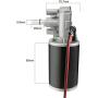 uxcell DC24V 80W 160RPM 4N.M Reversible Worm Gear Motor High Torque Speed Reducing Electric Gearbox Motor-JCF63R