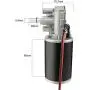 uxcell DC24V 80W 50RPM 6N.M Reversible Worm Gear Motor High Torque Speed Reducing Electric Gearbox Motor-JCF63R