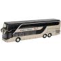 Zerone Alloy Double Decker Bus Model Toy Electric Bus Toy 1:32 with Lights and Music,Toy Vehicles Mould Pull-Back Motor Coach Bus for Boys and Girls(Gold)