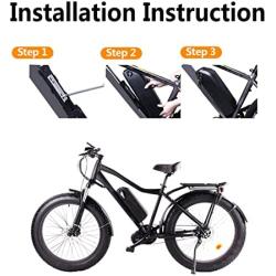 Jieoto Ebike Battery 36V 10AH 13AH Electric Bicycle Rechargeable Lithium Ion Batteries with Charger and BMS Protection Board for 200W 350W 500W Bike Battery Motor