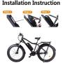 Jieoto Ebike Battery 36V 10AH 13AH Electric Bicycle Rechargeable Lithium Ion Batteries with Charger and BMS Protection Board for 200W 350W 500W Bike Battery Motor