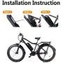 Jieoto Ebike Battery 36V 10AH 13AH Electric Bicycle Rechargeable Lithium Ion Batteries with Charger and BMS Protection Board for 200W 350W 500W Bike Battery Motor