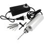 Yakamoz 0.3mm - 4mm Adjustable Micro Mini Electric Hand Drill Aluminum Portable Handheld Drill for DIY PCB with 5A DC5V-12V Power Supply Control | 10pcs Micro Drill Bits Included