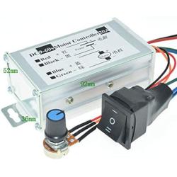 DC Motor Speed Controller DC 9-60V Pulse Width Modulation Regulator 20A 1200W Stepless Variable Speed/Forward and Reverse with Knob & Button Switch
