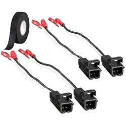 4 Pack 72-4568 Speaker Adapter Wiring Harness for General Motor GMC Buick Cadillac Chevy Silverado Saturn Oldsmobile Pontiac Cobalt Colorado Front Rear Door Speakers Connector