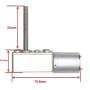 WINGONEER JGY370 DC12V 150RPM 50mm-M6 Screw Worm Gear Motor Self-Locking Reduction Gear Motor