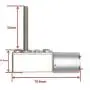 WINGONEER JGY370 DC12V 150RPM 50mm-M6 Screw Worm Gear Motor Self-Locking Reduction Gear Motor