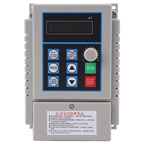 AT2-0450X Variable Frequency Drive Converter, 2.5A 220V AC VFD Converter Motor Speed Controller for Single-Phase 0.45kW AC Motor