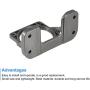 MECCANIXITY Motor Bracket Motor Mounting Holder 49x99x68mm Brown for 60/68KTYZ Motor with Screws