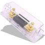 DWARFOO 2 Pack ANL Fuse Holder Clear Shell 100A ANL Gold Plated Fuses for 0/2/4/8 Gauge Car Audio Amplifier(100A, white)