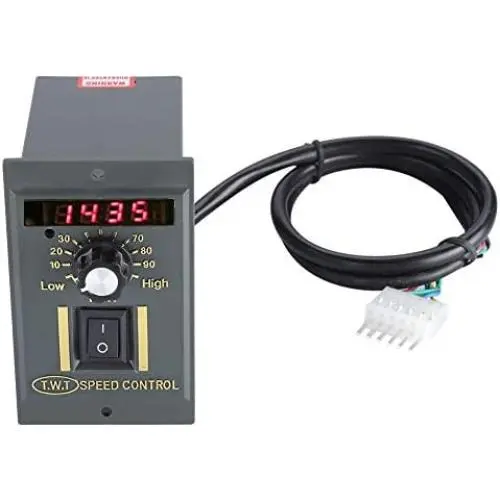 Motor Speed Controller, AC 220V 0-1450rpm Digital Adjustable Stepless Motor Speed Regulator 50Hz 15-400W(250W)