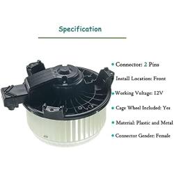 Front Side AC Heater Blower Motor Assembly Replacement for Dodge Ram Avenger Honda Accord Odyssey Jeep Lincoln Acura