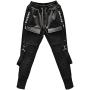 PDTXCLS Mens Jogger Sweatpants Hip Hop Zipper Pockets Elastic Waist Harem Pants Motor Biker Punk High Street Casual Trousers