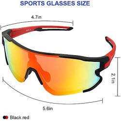 Jacquees Polarized Sports Cycling Sunglasses for Women Men 3 Lenses Free Scarf