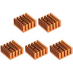 uxcell Electronic Radiators Heatsink for MOS GPU IC Chip Golden 20 x 20 x 10 mm 5pcs