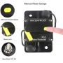 OUHL 30 Amp Circuit Breaker 12V- 48V DC Manual Reset Fuse for Trolling Motor Rv Marine Boat Vehicles System Protection Waterproof (30A)