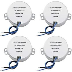 4PCS Synchronous Motor for Microwave Oven, Fan, Christmas Tree, Dish Washer Machine, Hot and Cool Purifier Fan, AC Motor. 120V 60HZ, 4W(max), 4.1/5RPM, CW/CCW, 6.0kgf.cm(min)（Round Shaft）
