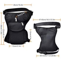 Augot Canvas Drop Leg Bag for Men Women, Multifunction Tactical Thigh Drop Leg Thigh Bag, Thigh Fanny Pack Motorcycle Leg Bag, Drop Hip Bag Thigh Purse for Men Women Outdoor Motor Bike Cycling Hiking