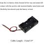 Hahiyo 3V AA Battery Holder Bundle Series with Wire Sturdy Clapm Flexible Springs Contact Build-in Harnesses Batteries Black Case Easy Install 8 Pieces for Wall Clocks Ham Radio Kids Toys