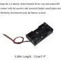 Hahiyo 3V AA Battery Holder Bundle Series with Wire Sturdy Clapm Flexible Springs Contact Build-in Harnesses Batteries Black Case Easy Install 8 Pieces for Wall Clocks Ham Radio Kids Toys