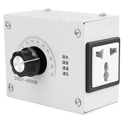 Variable Voltage Controller, Keenso AC 220V Motor Speed Controller Switch Electric Regulator Dimming Thermostat Transformer US Plug for Fan Speed Motor