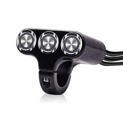 YnGia Universal Motorcycle Handlebar Headlight Switch Handlebar Brake Fog Lights Control Button Switch