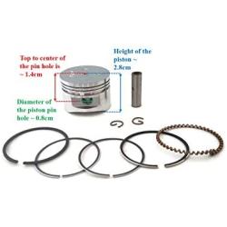 ITACO Piston Kit Ring Set Assy 13101-ZM5-000 13101-ZM5-030 for Honda Motor GX31, FG100, HHE31C, UMK431, WX10-4 Stroke, Chinese 139F Engine Lawnmower Trimmer