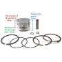 ITACO Piston Kit Ring Set Assy 13101-ZM5-000 13101-ZM5-030 for Honda Motor GX31, FG100, HHE31C, UMK431, WX10-4 Stroke, Chinese 139F Engine Lawnmower Trimmer