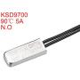 uxcell KSD9700 Thermostat, 90℃ Normally Open Temperature Switch Thermal Switch, N.O 5A Metal Temperature Controller 2pcs