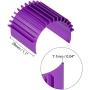 MECCANIXITY Motor Heat Sink Cooling Fins Aluminum 26mm Dia Purple for 370 380 Motor 3pcs