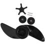 MAGT Boat Propellers, QP05014B 2 Blades Marine Motor Boat Propellers T34 Electric Propeller Blade(Black)