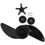 MAGT Boat Propellers, QP05014B 2 Blades Marine Motor Boat Propellers T34 Electric Propeller Blade(Black)