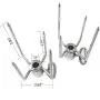BBQ Grill Rotisserie Replacement Kit Stainless Steel Rotisserie AC Motor Plus Universal Meat Spit Forks for Weber CharBroil CharGriller Grill Pro etc