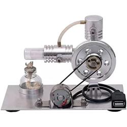 Yamix L-Shape Stirling Engine Model with USB Connector and Night Light
