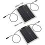 FTVOGUE 15W Waterproof Solar Panel Monocrystalline Solar Charging Board for Outdoor Car Motor Yacht[Solar panel +60A controller],Solar Panels