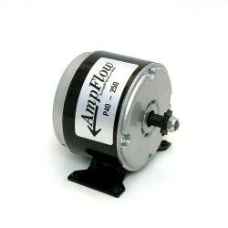 AmpFlow P40-250 Brushed Electric Motor, 250W, 12V, 24V or 36 VDC, 3400 RPM, Black