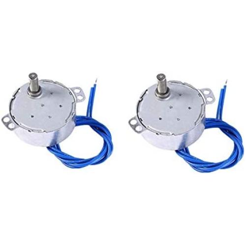 Yosoo 2pcs Turntable Synchronous Synchron Motor 50/60Hz AC 100~127V 4W for Hand-Made, School Project, Model (15-18RPM)